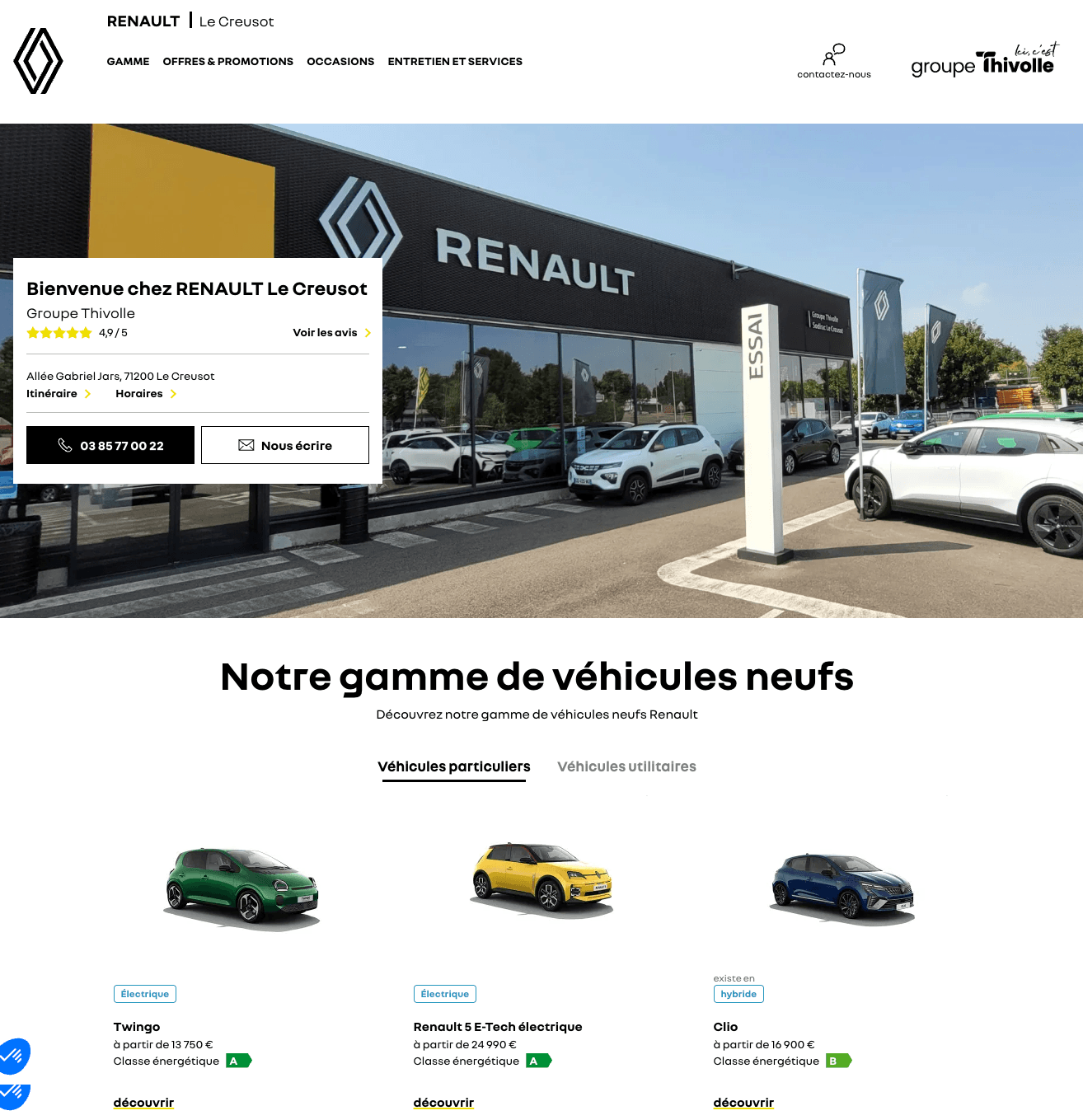 Mise en conformité des sites Renault, Dacia et Alpine