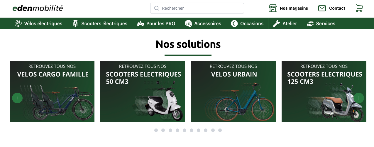 edenmobilité : un site clair pour une offre de mobilité douce complète